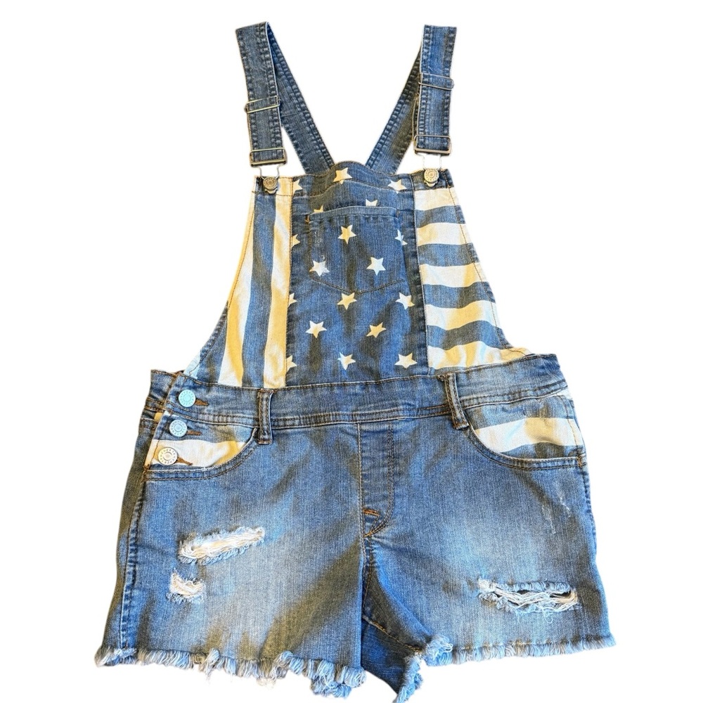 Denim Star-Striped women’s shorts Overalls size 6